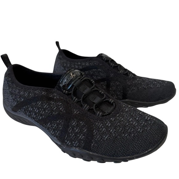 Sketchers‎ Relaxed Fit A Cooled Memory Foam Black Slip On SN 23028 Size 5.5 S3 - Picture 1 of 9